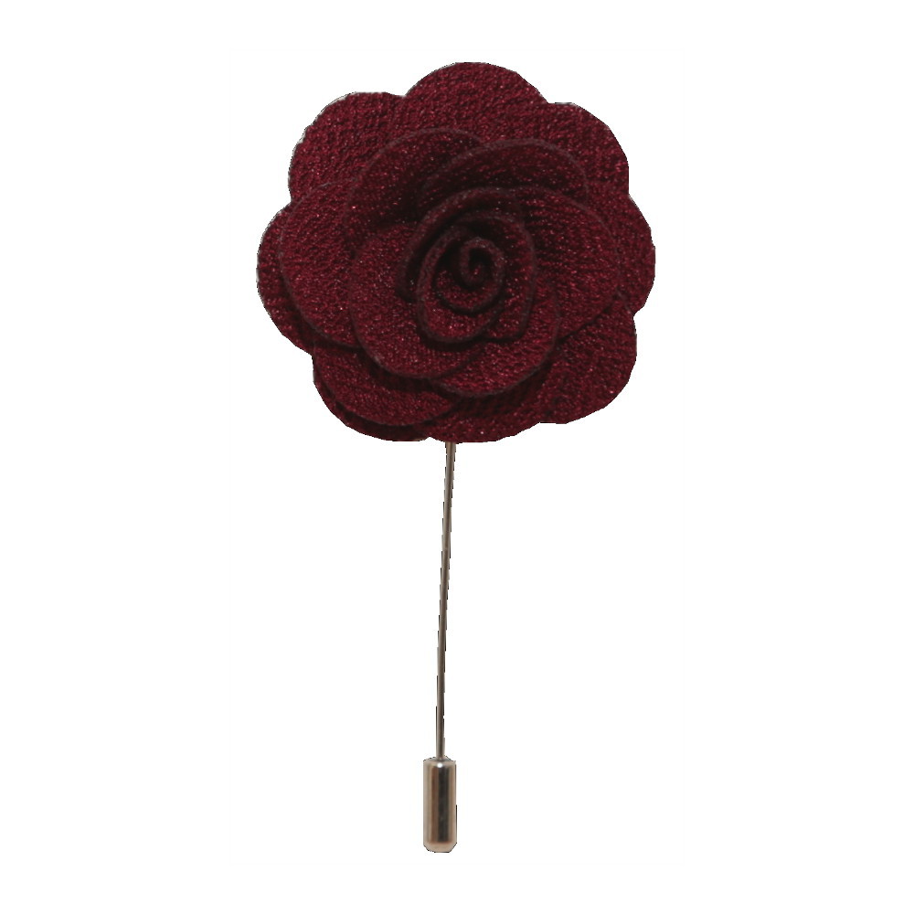 2Pcs Femmes Hommes Tissu Fleur Rose épinglette boutonnière Pin pour costume robe