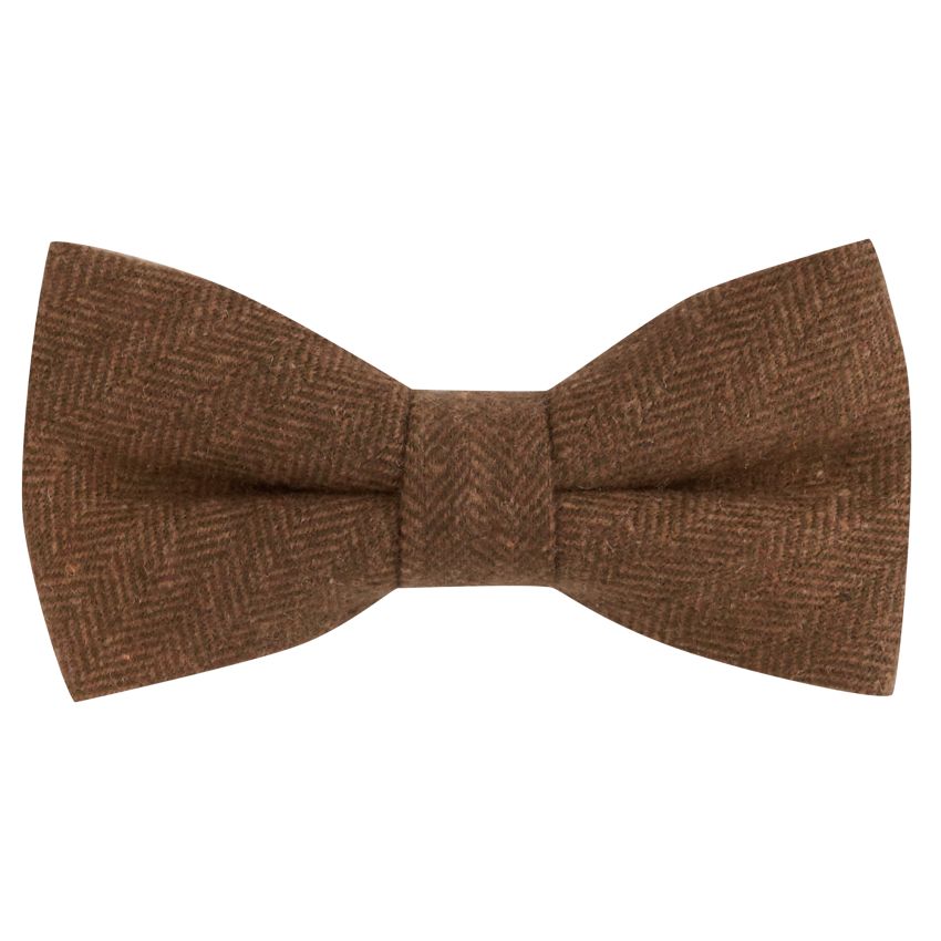 King & Priory Highland Weave - Papillon marrone latte, Marrone, Taglia unica