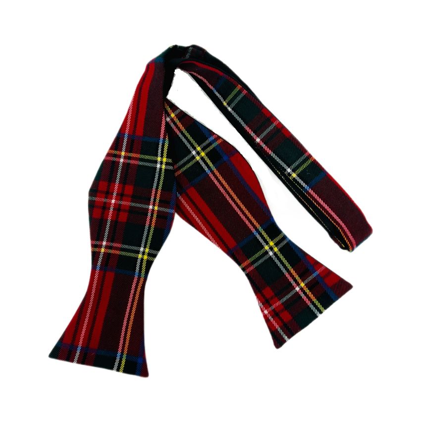 Red Country Check Cotton Bow Tie main image 1