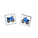 Sonia Spencer Blue Motorcycle Cufflinks