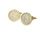 1957 Sixpence Cufflinks in Gold Mount