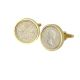 1960 Sixpence Cufflinks in Gold Mount
