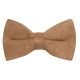 Golden Brown Suede Bow Tie