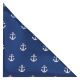 Navy Blue Anchor Herringbone Pocket Square