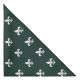 Dark Green Fleur De Lys Herringbone Pocket Square