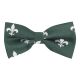 Dark Green Fleur De Lys Herringbone Bow Tie