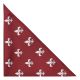 Burgundy Red Fleur De Lys Herringbone Pocket Square