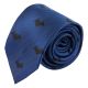 Navy Blue Bat Herringbone Tie