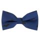Navy Blue Bat Herringbone Bow Tie
