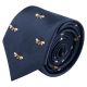 Navy Blue Bee Herringbone Tie