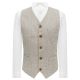 Oatmeal Herringbone with Pinstripe Waistcoat