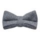 Grey / Blue Micro Dogtooth Bow Tie