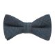 Boys Herringbone Denim Blue Tweed Bow Tie