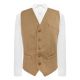 Coffee Brown Woven Wool Waistcoat