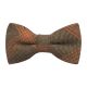 Biscuit Brown & Orange Birdseye Check Bow Tie