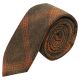 Biscuit Brown & Orange Birdseye Weave Check Tie