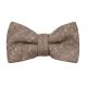 Saddle Brown Herringbone with Pinstripe Bow Tie