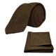 Brown Sharkskin Tie & Pocket Square Set