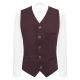 Burgundy Donegal Tweed Waistcoat