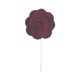 Burgundy Velvet Flower/Rose Lapel Pin