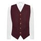 Burgundy Wool Waistcoat