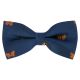 Navy Blue Butterfly Herringbone Bow Tie