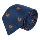 Navy Blue Butterfly Herringbone Tie