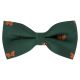 Dark Green Butterfly Herringbone Bow Tie