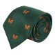 Dark Green Butterfly Herringbone Tie