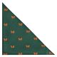 Dark Green Butterfly Herringbone Pocket Square