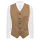 Camel Brown Donegal Tweed Waistcoat