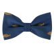 Navy Blue Carp Fish Herringbone Bow Tie