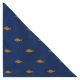 Navy Blue Carp Fish Herringbone Pocket Square