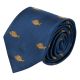 Navy Blue Carp Fish Herringbone Tie