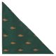 Dark Green Carp Fish Herringbone Pocket Square