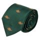 Dark Green Carp Fish Herringbone Tie