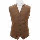 Heritage Check Cedar Brown Waistcoat & Tie Set