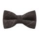 Chocolate Brown Herringbone Bow Tie