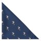 Navy Blue Cow Embroidered Pocket Square