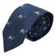 Navy Blue Cow Embroidered Tie