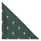 Dark Green Cow Embroidered Pocket Square