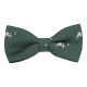 Dark Green Cow Embroidered Bow Tie