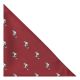 Burgundy Red Cow Embroidered Pocket Square
