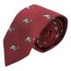 Burgundy Red Cow Embroidered Tie