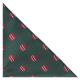 Dark Green Cricket Ball Herringbone Pocket Square
