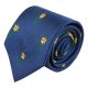 Navy Blue Daffodil Herringbone Tie