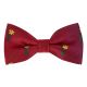 Burgundy Red Daffodil Herringbone Bow Tie