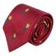 Burgundy Red Daffodil Herringbone Tie