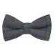 Dark Grey & Green Check Bow Tie