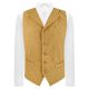 Mustard Woven Wool Waistcoat with Lapel